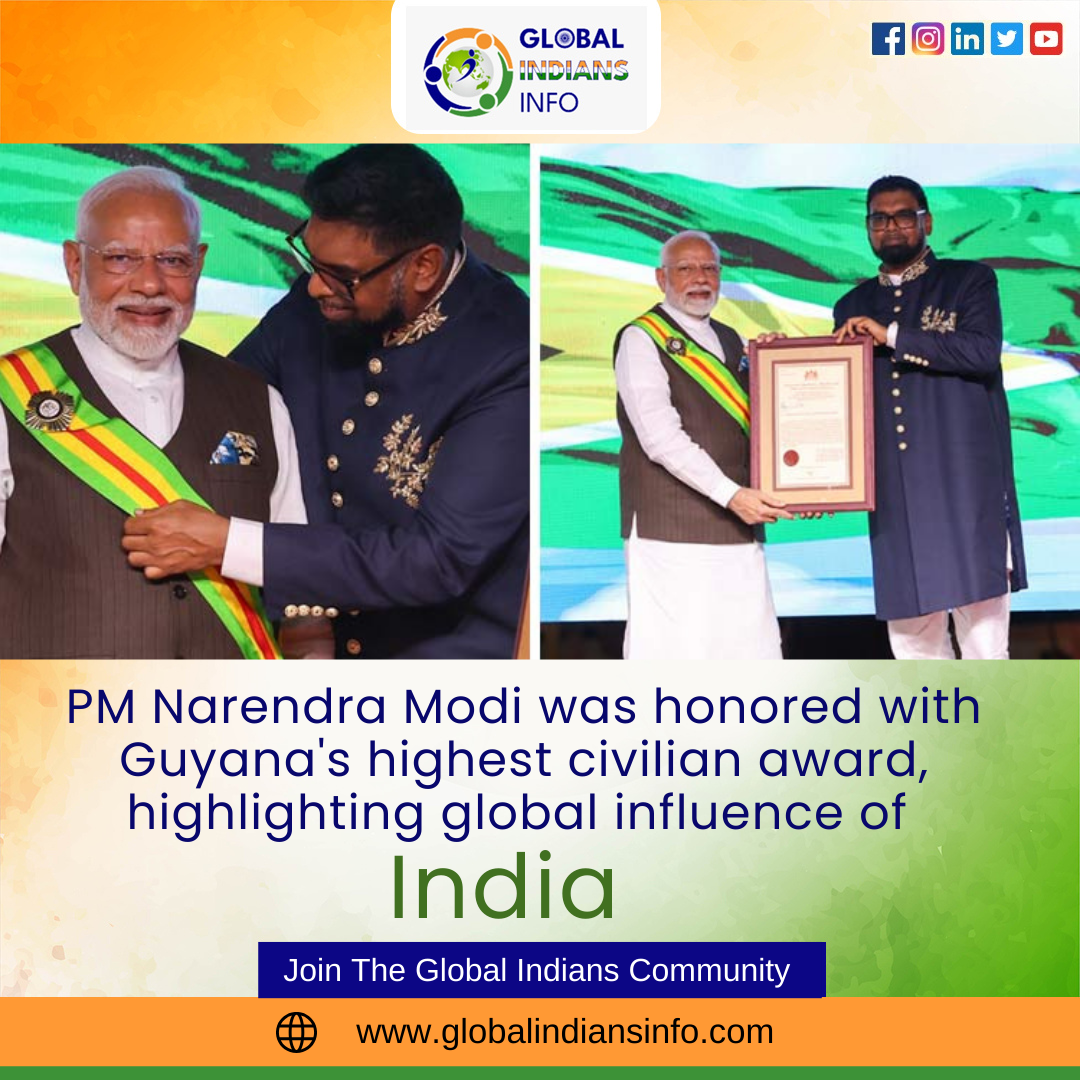 PM Narendra Modi Honored with Guyana's Highest Civilian Award 